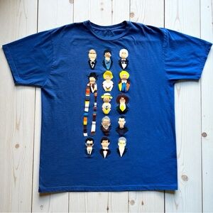 DOCTOR WHO All Doctors Graphic Tee – Size 2XL